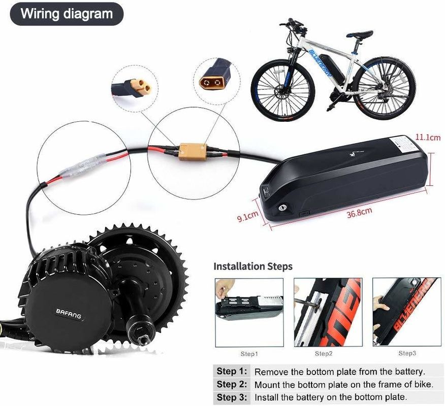 USB エバイク バッテリー 36V 17ah 10s5p リチウムイオン バッテリー 電動自転車E自転車 交換バッテリー