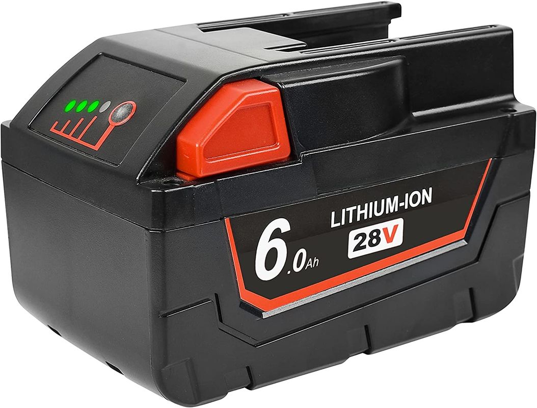 28V 6000mAh スライドパック バッテリー ミルウォーキーと互換性 無線電動ツール 互換性 ミルウォーキー