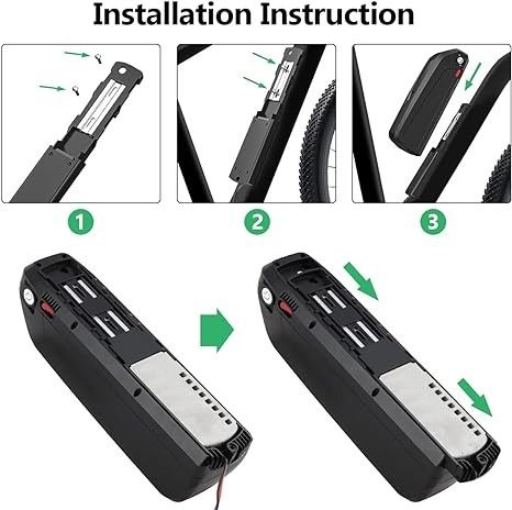 36V Ebike ハイロン ダウンチューブ リチウム バッテリー 電気自転車用 USB 充電器付き