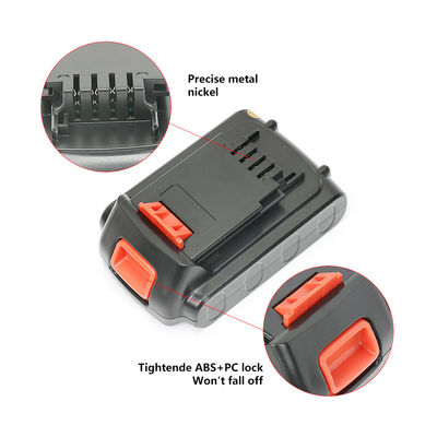 再充電可能 ブラック&デッカー 電動工具 バッテリー 20V 3000mAh リイオンセル